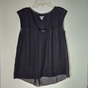 Aerie Black Sheer Tank Top Blouse